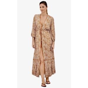 ViX Paula Hermanny Cover Up Maza Lia Long Dress Womens Large Resortwear NWT $299